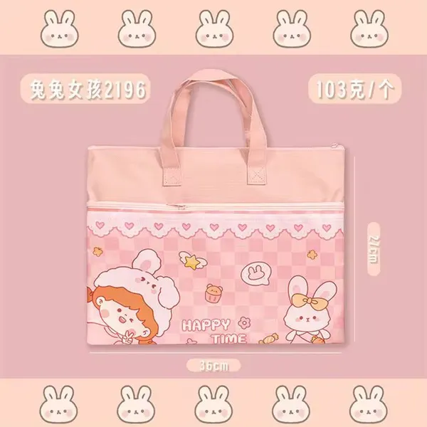 Pink_Cartoonistic_Carry_Bag_With_Zip_Lock