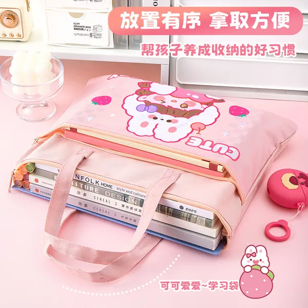 Pink_Cartoonistic_Carry_Bag_With_Zip_Lock