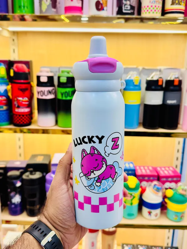 POP_MART_Lucky_Cat_Insulated_Steel_Bottle_700ML_Blue_|_SUS_316_Dual_Mouth_Hot_&_Cold_Flask