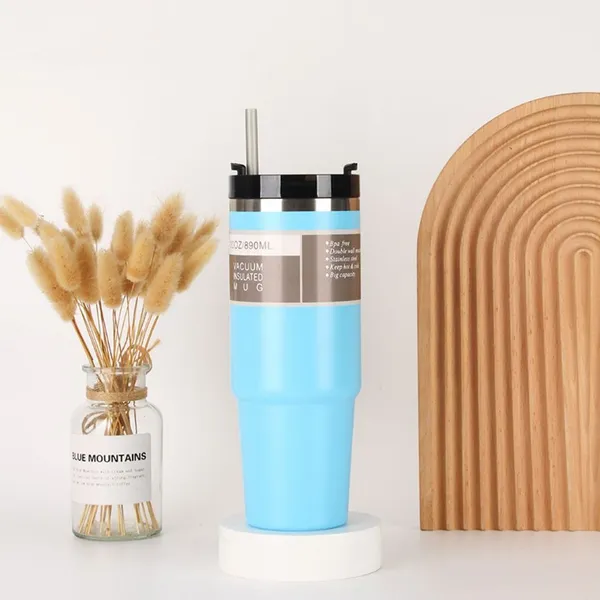 890ML_Double_Layer_Vacuum_Flask_Thermos_|_Large_Capacity_304_Stainless_Steel_Cup_with_Straw_|_Leakproof_Car_Cup_Water_Bottle
