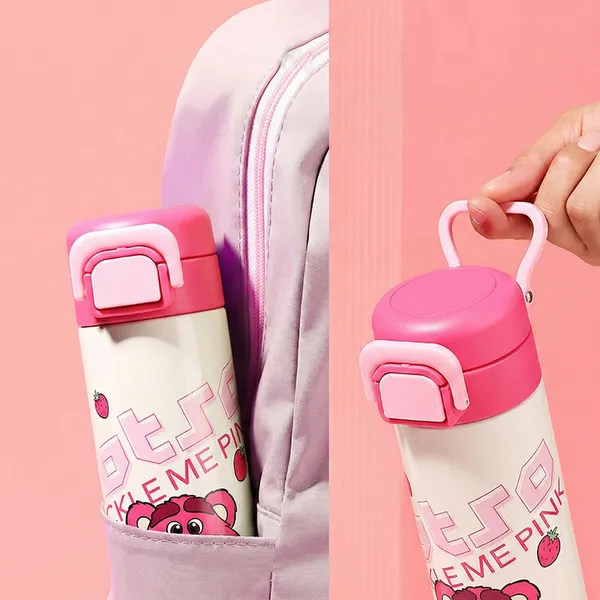 Cartoon_Stainless_Steel_Insulated_Water_Bottle_Pink_450_ML