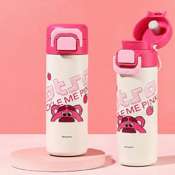 Cartoon_Stainless_Steel_Insulated_Water_Bottle_Pink_450_ML