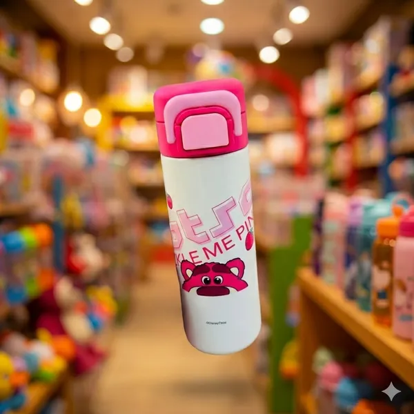 Cartoon_Stainless_Steel_Insulated_Water_Bottle_Pink_450_ML
