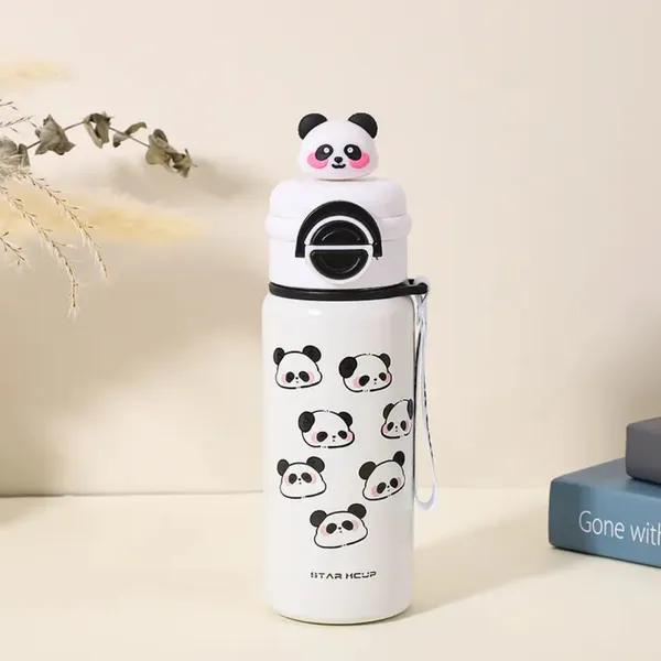 Panda_Stainless_Steel_Water_Bottle_550ML_|_SUS_304_Double_Wall_Insulated_with_Dual_Lids_&_Carry_Tag_|_Hot_&_Cold_Cartoon_Flask_for_Kids