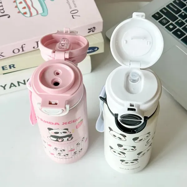 Panda_Stainless_Steel_Water_Bottle_550ML_|_SUS_304_Double_Wall_Insulated_with_Dual_Lids_&_Carry_Tag_|_Hot_&_Cold_Cartoon_Flask_for_Kids