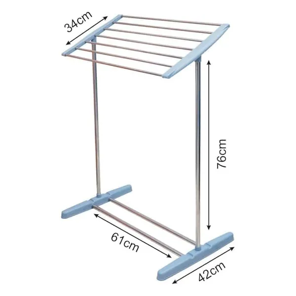 Stainless_Steel_Double_Pole_Telescoplc_Clothes_Drying_Rack_|_Foldable_Single_Garment_Hanging_Clothes_Drying_Stand_|_Laundry_Drying_Stand_Wheels_Indoor_And_Outdoor_(1_Tier_Stand)