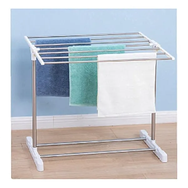 Stainless_Steel_Double_Pole_Telescoplc_Clothes_Drying_Rack_|_Foldable_Single_Garment_Hanging_Clothes_Drying_Stand_|_Laundry_Drying_Stand_Wheels_Indoor_And_Outdoor_(1_Tier_Stand)