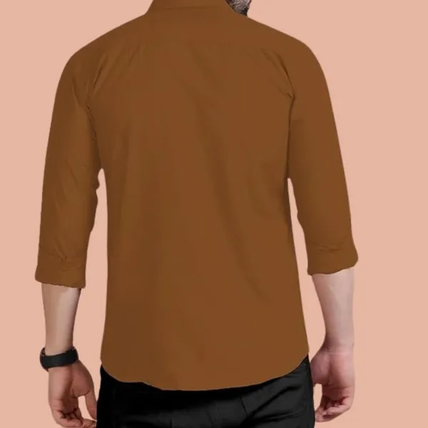 Rebelify_Men's_Cotton_Blend_Shirt_with_Pockets_Full_Sleeves_Collared_Neck_Solid_Pattern_Botton_Down_Closure_Regular_Fit_and_Standard_Length_Brown