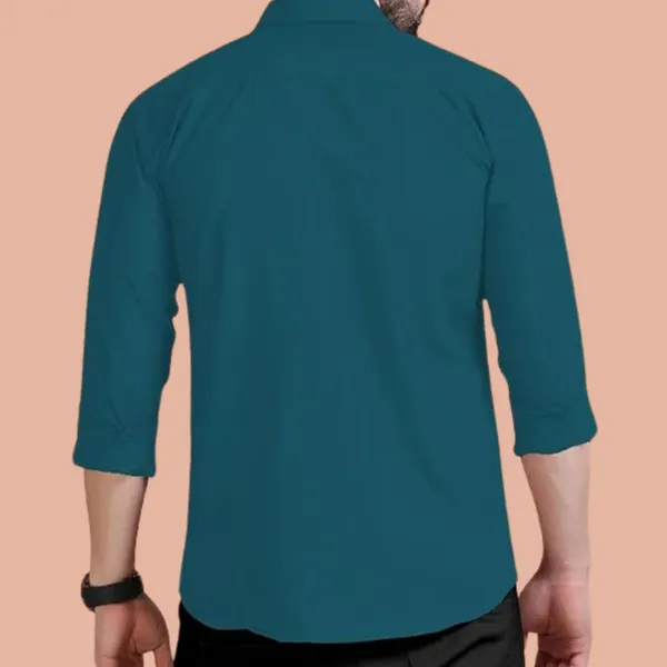 Rebelify_Men's_Cotton_Blend_Shirt_with_Pockets_Full_Sleeves_Collared_Neck_Solid_Pattern_Botton_Down_Closure_Regular_Fit_and_Standard_Length_Dark_Blue
