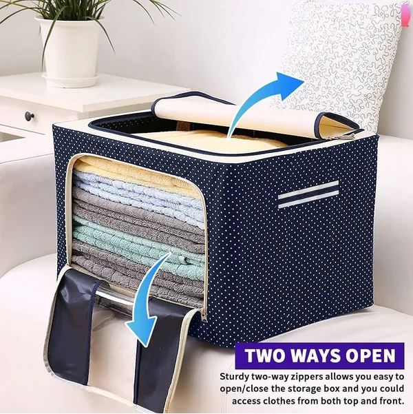 _Clothes_Storage_Box_Foldable_Steel_Frame_Clothes_Organizer_Storage_Box_For_Wardrobe,_Saree,_Shirts,_And_Blankets_(66_Liter_-_Steel_Frame,_Pack_Of_4)