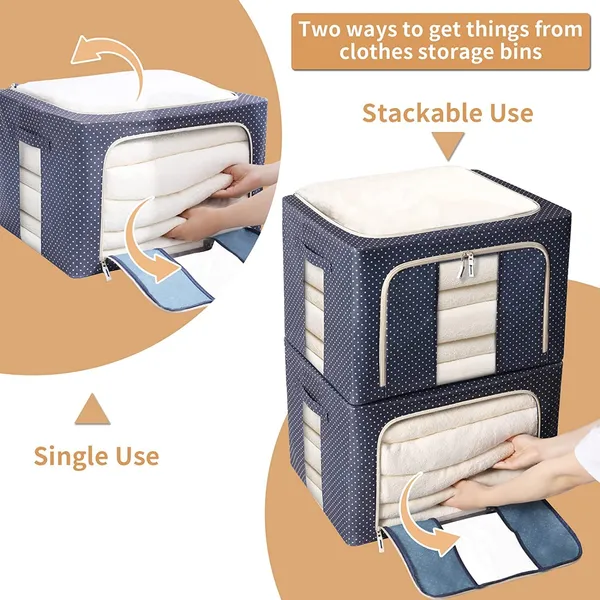 _Clothes_Storage_Box_Foldable_Steel_Frame_Clothes_Organizer_Storage_Box_For_Wardrobe,_Saree,_Shirts,_And_Blankets_(66_Liter_-_Steel_Frame,_Pack_Of_4)