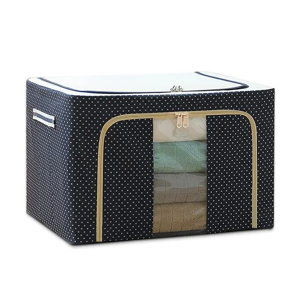 _Clothes_Storage_Box_Foldable_Steel_Frame_Clothes_Organizer_Storage_Box_For_Wardrobe,_Saree,_Shirts,_And_Blankets_(66_Liter_-_Steel_Frame,_Pack_Of_6)