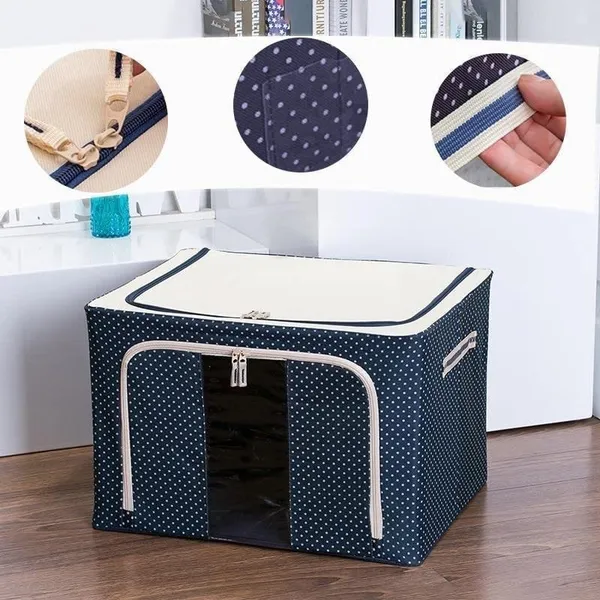 _Clothes_Storage_Box_Foldable_Steel_Frame_Clothes_Organizer_Storage_Box_For_Wardrobe,_Saree,_Shirts,_And_Blankets_(66_Liter_-_Steel_Frame,_Pack_Of_6)
