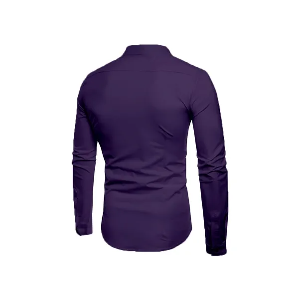 Mandarin_Collar_Cotton_Casual_Shirt_for_Men_Purple
