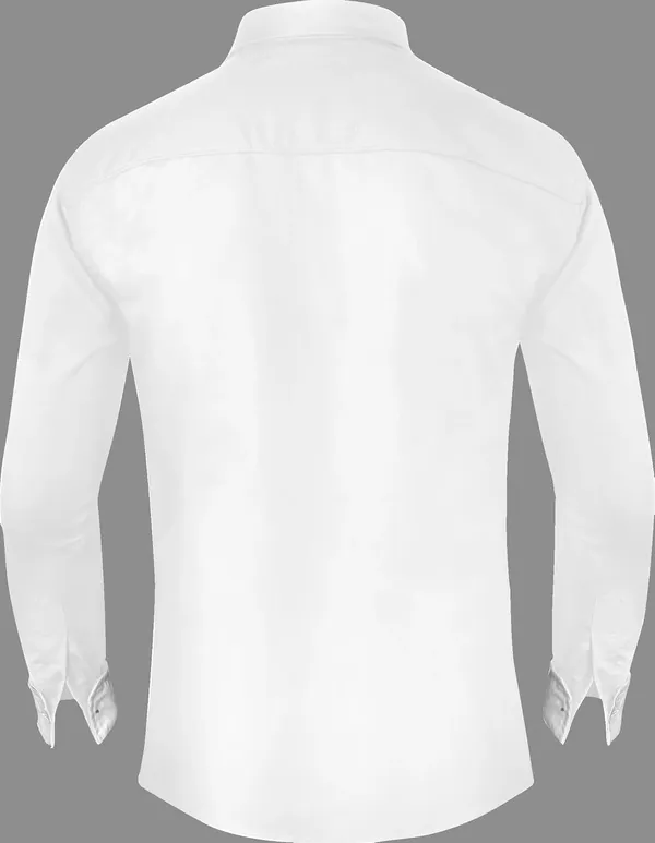 Double_Pocket_White_Shirt_for_Men_Cotton_Fabric�