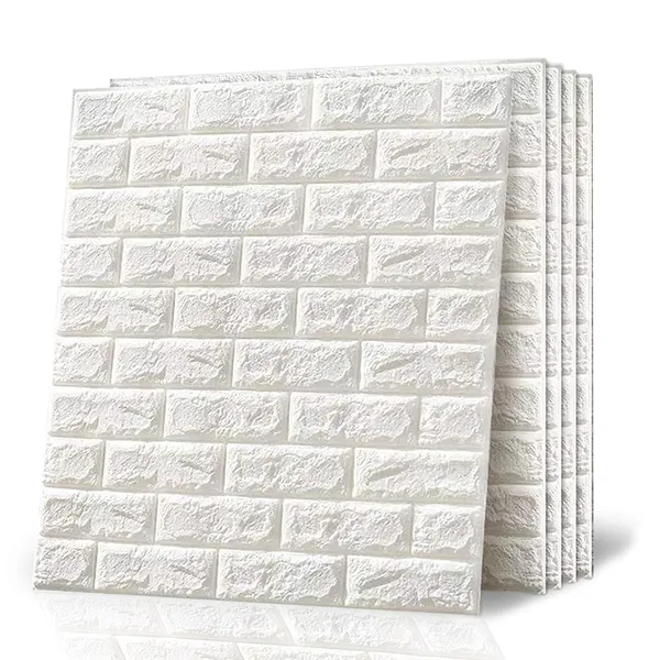 _3D_White_Brick_Wallpaper_-_Self_Adhesive_Pe_Foam_Brick_Design_3D_Wall_Stickers/Diy_Wallpaper_For_Home_Hotel_Living_Room_Bedroom_&_Caf�_(_70_X_77_Cm,_Appx._5.8Sq_Feet)_White_(Pack_Of_20)