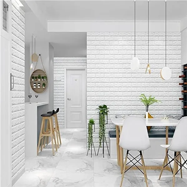 _Brick_Wallpaper_-_Self_Adhesive_Pe_Foam_Brick_Design_3D_Wall_Stickers/Diy_Wallpaper_For_Home_Hotel_Living_Room_Bedroom_&_Caf�_(70_X_77Cm,_Appx._5.8Sq_Feet)_White_(Pack_Of_35)