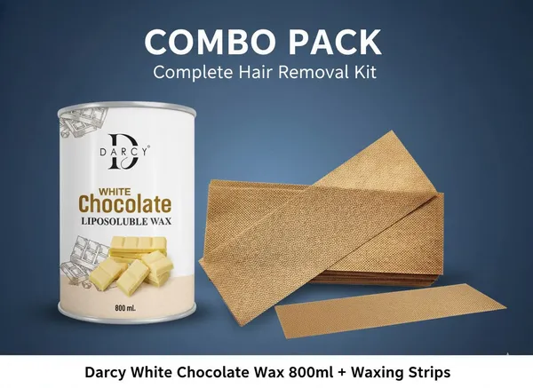 Darcy_White_Chocolate_Liposoluble_Wax_800ml_+_Waxing_Strips_Combo_Pack_Wax_(800_g)
