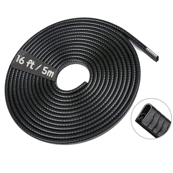 Anti-Scratch_Anti-Collision_Heavy_Duty_Edge_Guard_Door_Protection_U_Shape_Edge_Trim_Rubber_Seal_Protector_Rubber_Clips_Fit_For_All_Cars_-_16Ft_5_Meters_(Black)