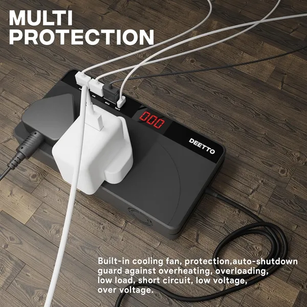 _Car_Charger_Power_Inverter_Laptop_Charger_With_2_Ac_Universal_Outlets,_3_Usb_(2.4A_Max)_+_1_C_Type(1_*_18W_Pd)_Car_Fast_Charger_With_Usb_Charging_Ports_12Dc_To_220V_Ac