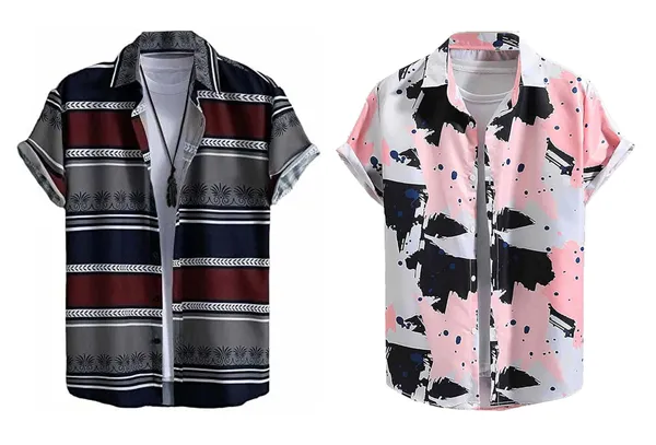 Rebelify_Half_Sleeve_Printed_Shirts_for_Men_Regular_Fit_Printed_Spread_Collar_Casual_Shirt_Lycra_Fabric_with_Combo_Shirt_(Pack_of_2)_Maroon,_Pink