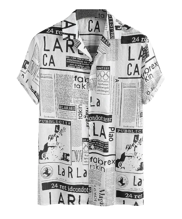 Rebelify_Men's_Lycra_Bland_Shirt_with_Half_Sleeves_Button_Down_Closure_Round_Collar_Neck_Printed_Pattern_Relaxed_Fit_and_Standard_Length_Maroon,_White