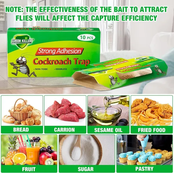 _Cockroach_Traps_For_Kitchen_With_Bait_10_Pcs,_Strong_Adhesive_Cockroach_Trap_For_Home,_Sticky_Cockroach_Repellent_Traps_For_Insects,_Home_Bugs,_Safe_&_Easy_To_Use_-_Pack_Of_10
