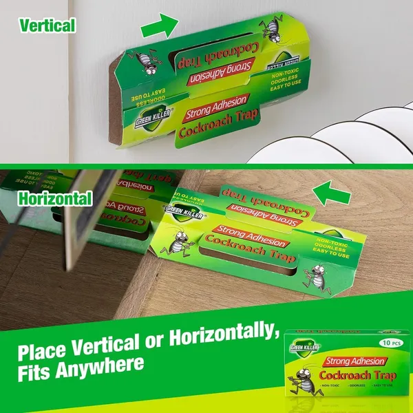 _Cockroach_Traps_For_Kitchen_With_Bait_10_Pcs,_Strong_Adhesive_Cockroach_Trap_For_Home,_Sticky_Cockroach_Repellent_Traps_For_Insects,_Home_Bugs,_Safe_&_Easy_To_Use_-_Pack_Of_10