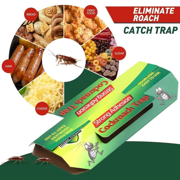 _Cockroach_Traps_For_Kitchen_With_Bait_10_Pcs,_Strong_Adhesive_Cockroach_Trap_For_Home,_Sticky_Cockroach_Repellent_Traps_For_Insects,_Home_Bugs,_Safe_&_Easy_To_Use_-_Pack_Of_10