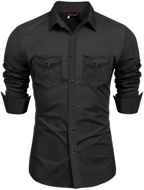 Rebelify_Men's_Cotton_Blend_Shirt_with_Pockets_Full_Sleeves_Collared_Neck_Solid_Pattern_Botton_Down_Closure_Relaxed_Fit_and_Standard_Length_Black