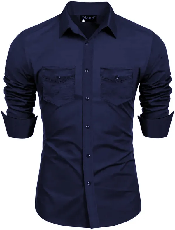 Rebelify_Men's_Cotton_Blend_Shirt_with_Pockets_Full_Sleeves_Collared_Neck_Solid_Pattern_Botton_Down_Closure_Relaxed_Fit_and_Standard_Length_Blue