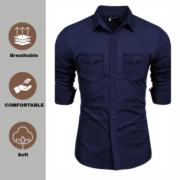 Rebelify_Men's_Cotton_Blend_Shirt_with_Pockets_Full_Sleeves_Collared_Neck_Solid_Pattern_Botton_Down_Closure_Relaxed_Fit_and_Standard_Length_Blue