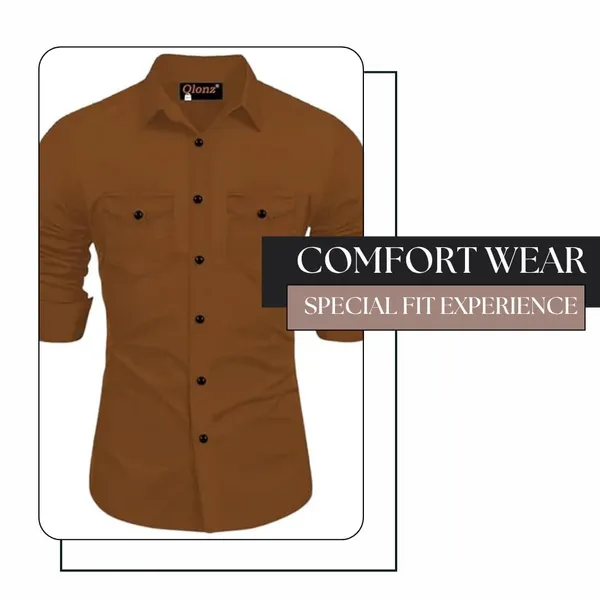 Rebelify_Men's_Cotton_Blend_Shirt_with_Pockets_Full_Sleeves_Collared_Neck_Solid_Pattern_Botton_Down_Closure_Relaxed_Fit_and_Standard_Length_Brown