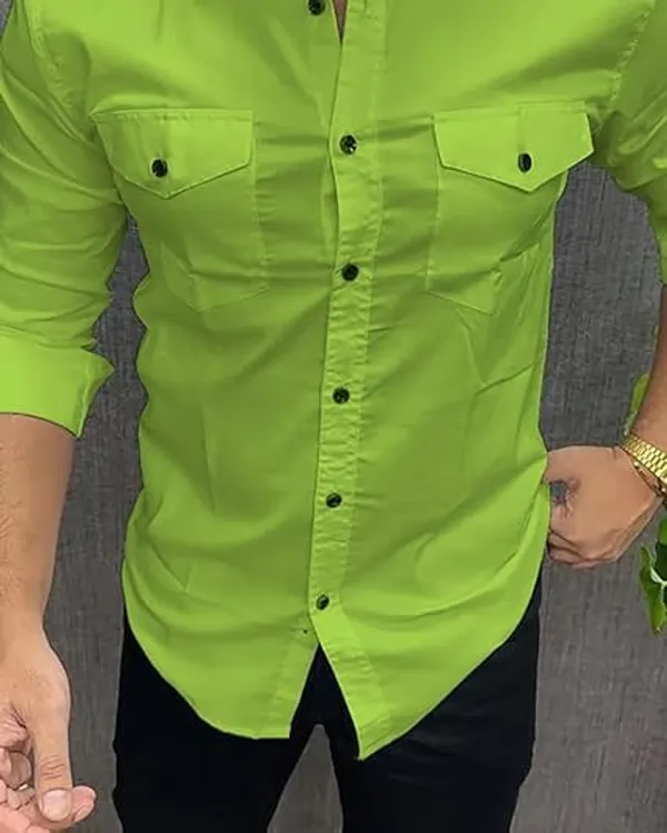Rebelify_Double_Pocket_with_Flap_Men_Cargo_Cotton_Shirt_Pista