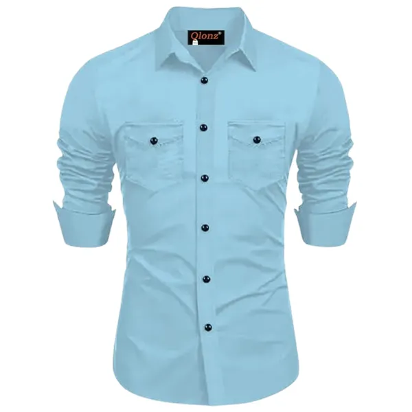 Rebelify_Men's_Cotton_Blend_Shirt_with_Pockets_Full_Sleeves_Collared_Neck_Solid_Pattern_Botton_Down_Closure_Relaxed_Fit_and_Standard_Length_Sky_Blue