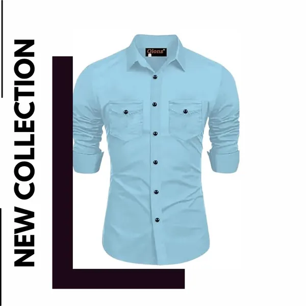 Rebelify_Men's_Cotton_Blend_Shirt_with_Pockets_Full_Sleeves_Collared_Neck_Solid_Pattern_Botton_Down_Closure_Relaxed_Fit_and_Standard_Length_Sky_Blue
