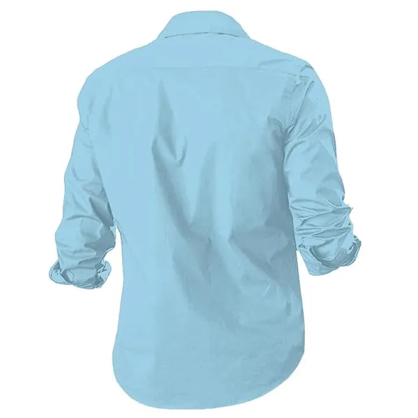 Rebelify_Men's_Cotton_Blend_Shirt_with_Pockets_Full_Sleeves_Collared_Neck_Solid_Pattern_Botton_Down_Closure_Relaxed_Fit_and_Standard_Length_Sky_Blue