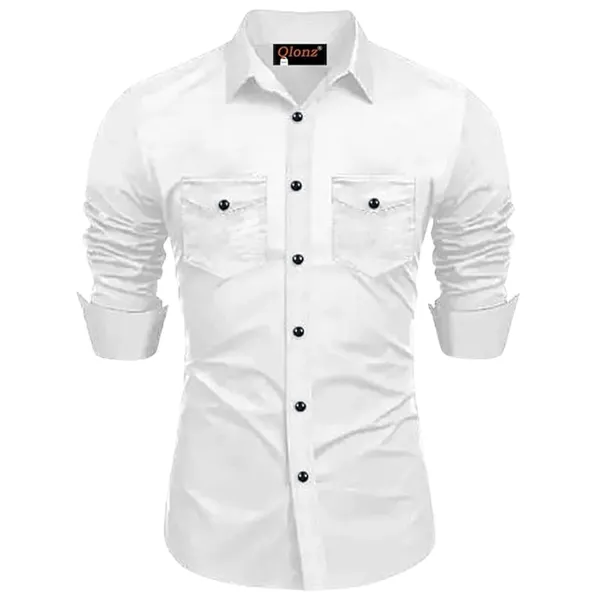 Rebelify_Double_Pocket_with_Flap_Men_Cargo_Cotton_Shirt_White