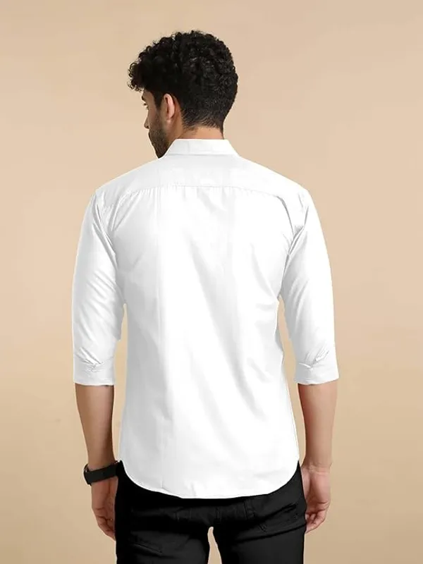 Rebelify_Men's_Classic_Double_Pocket_Shirt_|_Stylish_&_Versatile_Shirt_|_Soft_Cotton_Blend_|_Perfect_for_Casual_&_Formal_Occasions_White