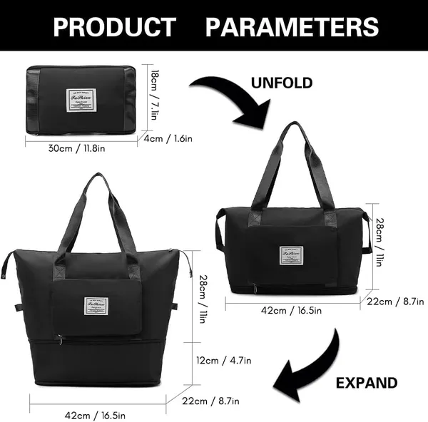 Foldable_Duffle_Bag_For_Travelling_|_Waterproof_And_Large_Travel_Bag_For_Women_Luggage_|_Expandable_&_Multipurpose_Large_Capacity_Weekender_Carry_Bag_For_Women_Travel_(Black)
