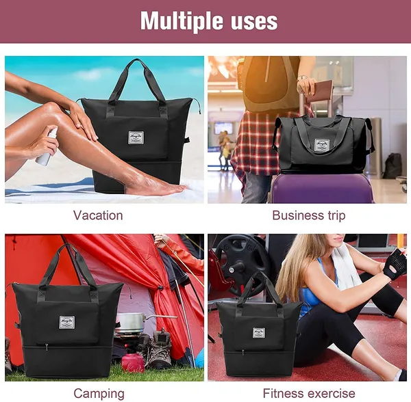 Foldable_Duffle_Bag_For_Travelling_|_Waterproof_And_Large_Travel_Bag_For_Women_Luggage_|_Expandable_&_Multipurpose_Large_Capacity_Weekender_Carry_Bag_For_Women_Travel_(Black)