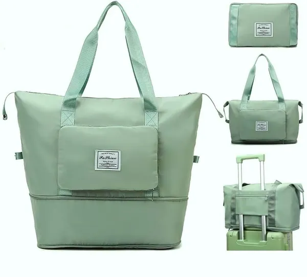 Foldable_Duffle_Bag_For_Travelling_|_Waterproof_And_Large_Travel_Bag_For_Women_Luggage_|_Expandable_&_Multipurpose_Large_Capacity_Weekender_Carry_Bag_For_Women_Travel_(Green)