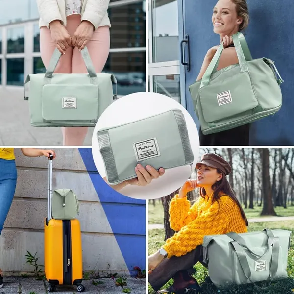 Foldable_Duffle_Bag_For_Travelling_|_Waterproof_And_Large_Travel_Bag_For_Women_Luggage_|_Expandable_&_Multipurpose_Large_Capacity_Weekender_Carry_Bag_For_Women_Travel_(Green)