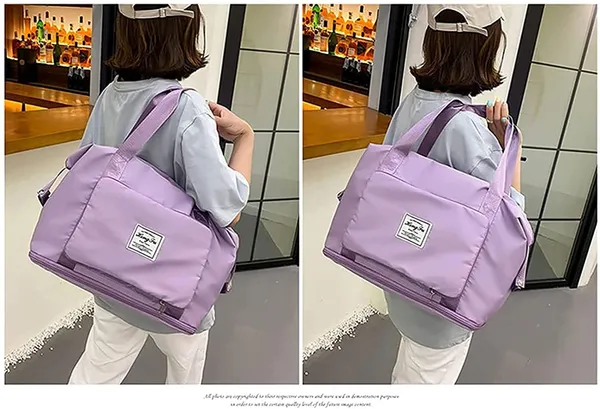 Foldable_Duffle_Bag_For_Travelling_|_Waterproof_And_Large_Travel_Bag_For_Women_Luggage_|_Expandable_&_Multipurpose_Large_Capacity_Weekender_Carry_Bag_For_Women_Travel_(Purple)