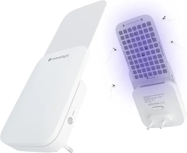 _Upgraded_Flying_Insect_Trap_Plug-In,Fly_Trap_Indoor,Safe_Home_Fly_Killer,Insect_Cather_For_Fruit_Flies,Gnats,Moths,Mosquitoes,Bug_Uv_Light_Atrractant_Trap-White_(1_Device+5_Refill_Cards)