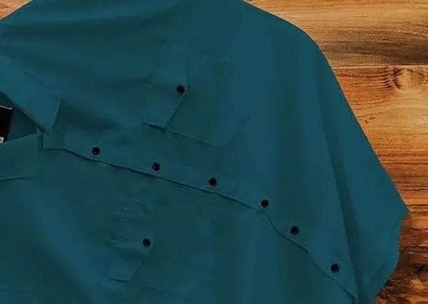 Rebelify_Dual_Pocket_Cotton_Casual_Shirt_for_Men_�_Comfortable,_Stylish_Cargo_Shirt_for_Everyday_Wear_Dark_Blue