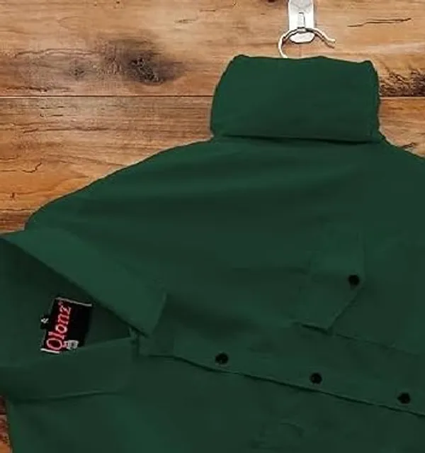 Rebelify_Dual_Pocket_Cotton_Casual_Shirt_for_Men_�_Comfortable,_Stylish_Cargo_Shirt_for_Everyday_Wear_Green