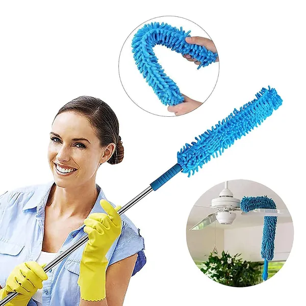 _Fan_Cleaner_Brush_With_Long_Rod_Flexible_Fan_Cleaning_Mop_Microfiber_Dust_Cleaner_Foldable_Duster_For_Home_Cleaning_Microfiber_Duster_For_Cleaning_Of_Home,_Kitchen,_Car,_Ceiling_(Blue)