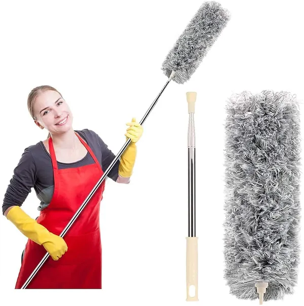 _Fan_Cleaner_Brush_With_Long_Rod_Flexible_Fan_Cleaning_Mop_Microfiber_Dust_Cleaner_Foldable_Duster_For_Home_Cleaning_Microfiber_Duster_For_Cleaning_Of_Home,_Kitchen,_Car,_Ceiling_(Grey)