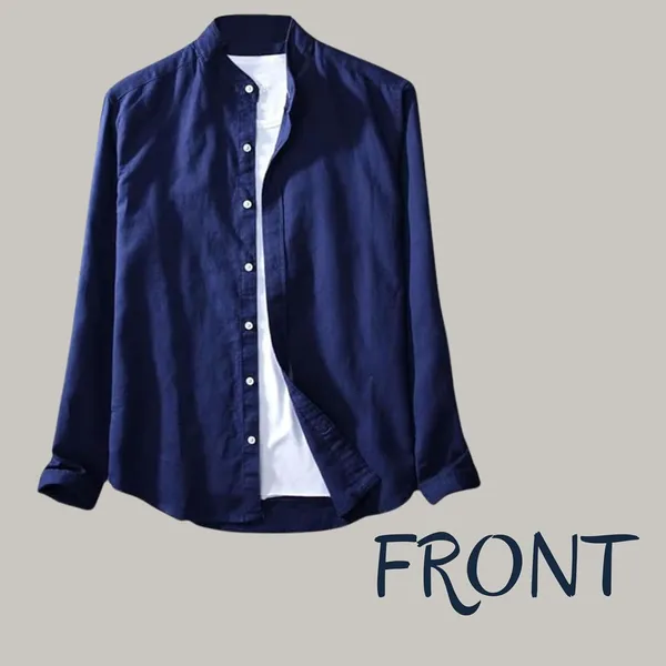 Rebelify_Men's_Cotton_Blend_Shirt_with_Full_Sleeves_Spread_Collar_Solid_Pattern_Botton_Down_Closure_Relaxed_Fit_and_Standard_Length_Blue